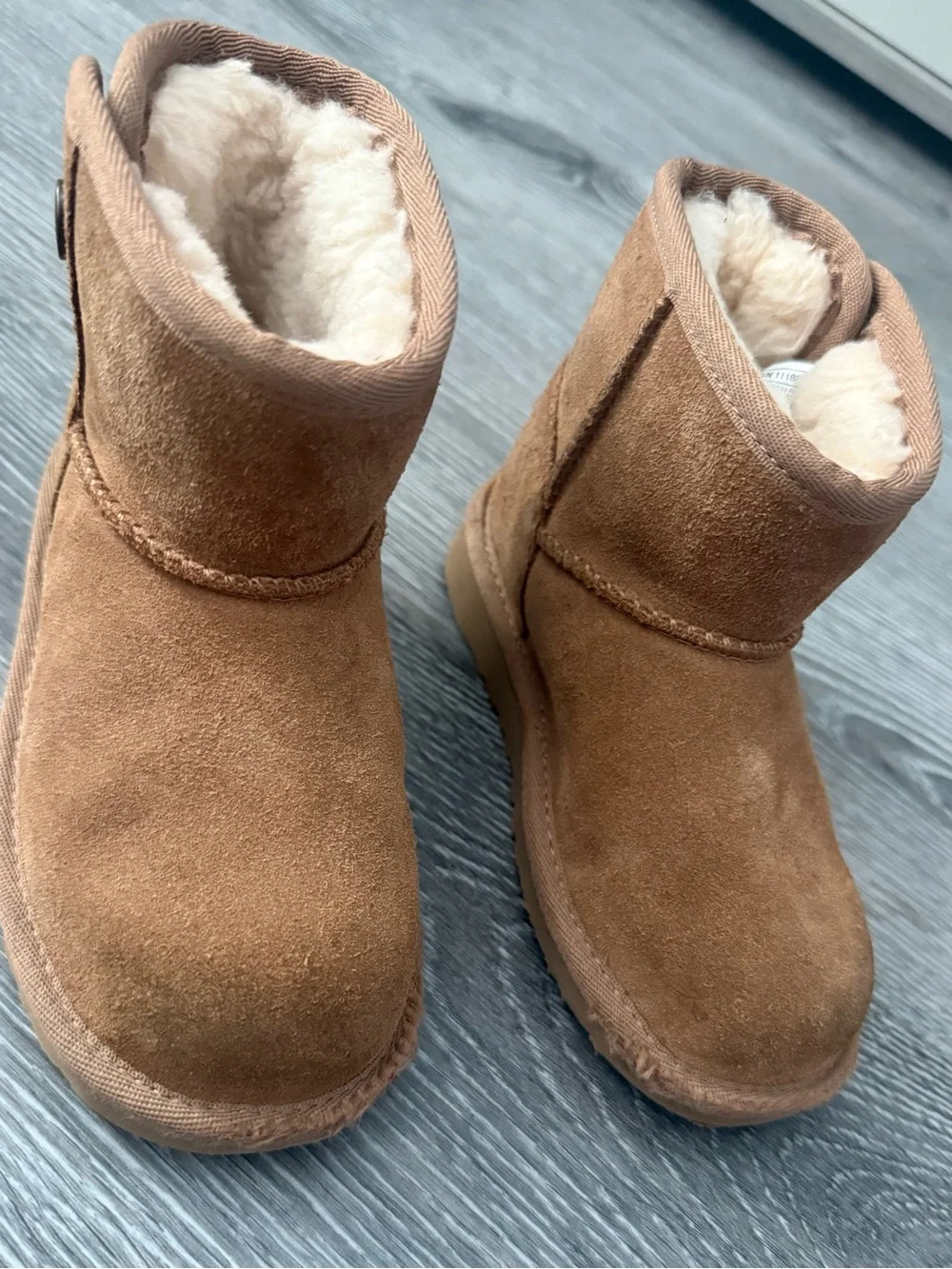 UGG Chestnut Suede Shearling Lined Short Boots